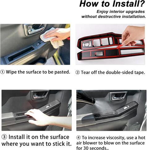 Real Carbon Fiber Central Air Vent & CD Button Frame Covers - for Ford Focus SE 2015 2016 2017 2018 Carbon Fiber Accessories, Durable Anti-Scratch Protective Accessories (Black) in Saudi Arabia