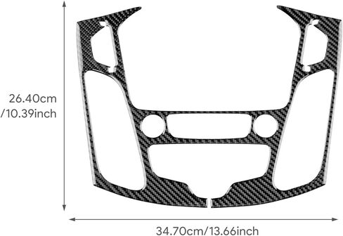 Real Carbon Fiber Central Air Vent & CD Button Frame Covers - for Ford Focus SE 2015 2016 2017 2018 Carbon Fiber Accessories, Durable Anti-Scratch Protective Accessories (Black) in Saudi Arabia