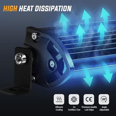 طقم شريط إضاءة LED - قطعتان شريط إضاءة 32 بوصة 300 وات، 4 قطع 4 بوصة 60 وات مصابيح LED مع قطعتين من الأسلاك، مصابيح عمل LED لشاحنة UTV ATV RV SUV Golf Tractor Cart Boat in Saudi Arabia