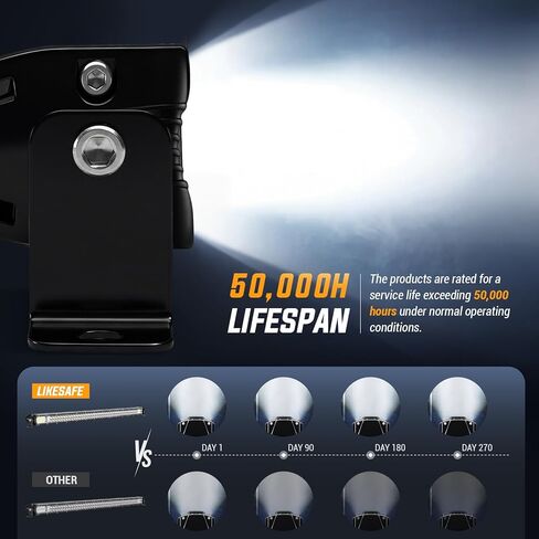 طقم شريط إضاءة LED - قطعتان شريط إضاءة 32 بوصة 300 وات، 4 قطع 4 بوصة 60 وات مصابيح LED مع قطعتين من الأسلاك، مصابيح عمل LED لشاحنة UTV ATV RV SUV Golf Tractor Cart Boat in Saudi Arabia