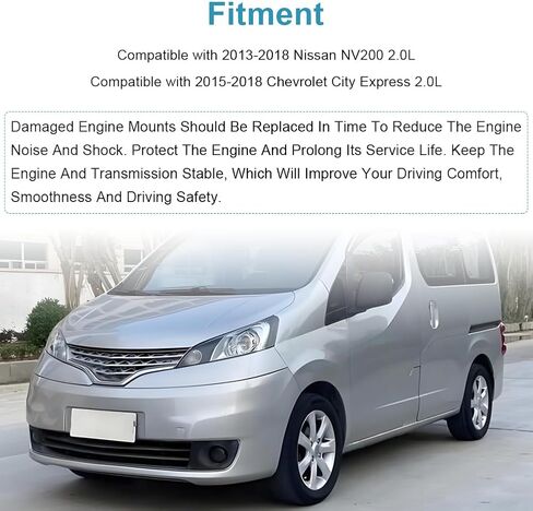 JDMON 4PCS Engine Motor Mount Replacement for 2013-2018 Nissan NV200, 2015-2018 Chevrolet City Express 2.0L Compatible with A4309, A4323, A4318, A4358 in Saudi Arabia