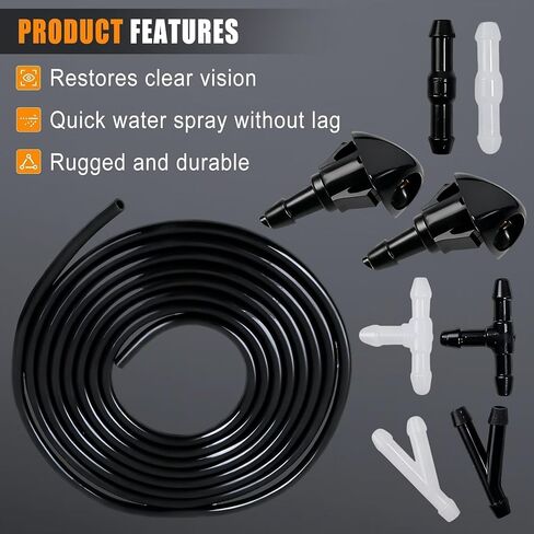Windshield Washer Nozzles Kit Replacement Compatible with Honda Acura Civic 87-05 for CRV 96-11 for HR-V 99-06 for Accord 03-08 for RSX 02-06 for TSX 04-06 for PRELUDE 97-2001 Replace 76810-SWA-E01 in Kuwait