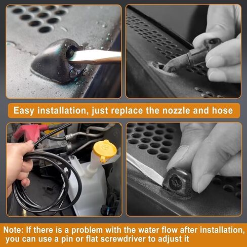 Windshield Washer Nozzles Kit Replacement Compatible with Honda Acura Civic 87-05 for CRV 96-11 for HR-V 99-06 for Accord 03-08 for RSX 02-06 for TSX 04-06 for PRELUDE 97-2001 Replace 76810-SWA-E01 in Kuwait