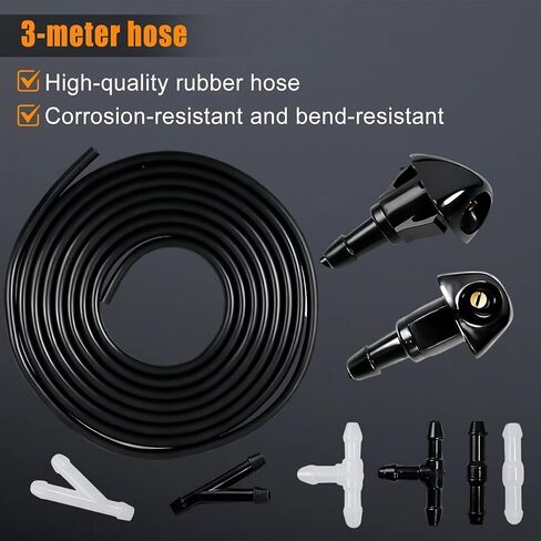 Windshield Washer Nozzles Kit Replacement Compatible with Honda Acura Civic 87-05 for CRV 96-11 for HR-V 99-06 for Accord 03-08 for RSX 02-06 for TSX 04-06 for PRELUDE 97-2001 Replace 76810-SWA-E01 in Kuwait