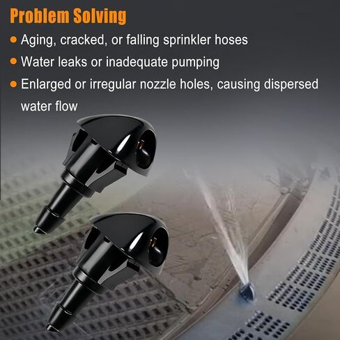 Windshield Washer Nozzles Kit Replacement Compatible with Honda Acura Civic 87-05 for CRV 96-11 for HR-V 99-06 for Accord 03-08 for RSX 02-06 for TSX 04-06 for PRELUDE 97-2001 Replace 76810-SWA-E01 in Kuwait