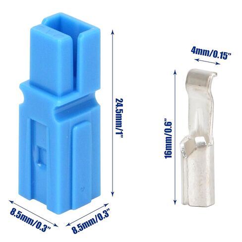 30 Amp Power Quick Connector Assortment Kit, Pole Connectors PP15 to 45 Contact 12-20 AWG Heavy Duty 30A, 600V, Including 7 Blue housing, 7 Silver Contacts, Waterproof Battery Connector Modular Set in Kuwait