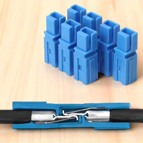 30 Amp Power Quick Connector Assortment Kit, Pole Connectors PP15 to 45 Contact 12-20 AWG Heavy Duty 30A, 600V, Including 7 Blue housing, 7 Silver Contacts, Waterproof Battery Connector Modular Set in Kuwait