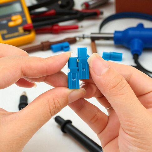 30 Amp Power Quick Connector Assortment Kit, Pole Connectors PP15 to 45 Contact 12-20 AWG Heavy Duty 30A, 600V, Including 7 Blue housing, 7 Silver Contacts, Waterproof Battery Connector Modular Set in Kuwait