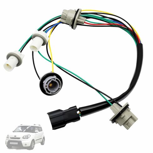 92450-2K500 حزام المصباح الخلفي LH أو RH متوافق مع Kia Soul 2011-2013 2.0L I4، غير LED، مقبس أسلاك المصباح الخلفي الخلفي in Kuwait
