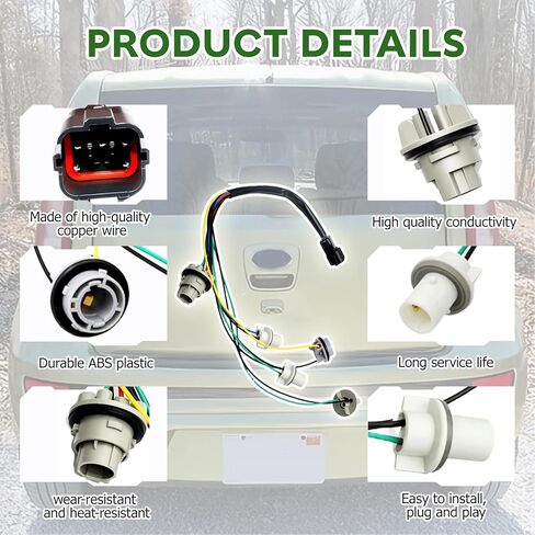 92450-2K500 حزام المصباح الخلفي LH أو RH متوافق مع Kia Soul 2011-2013 2.0L I4، غير LED، مقبس أسلاك المصباح الخلفي الخلفي in Kuwait