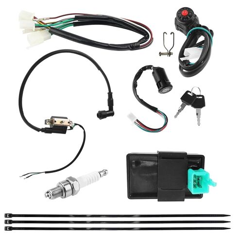PRO BAT Lifan Complete Kick Starter Engine Wiring Harness Loom مع الجزء الثابت Kick Start Spark Plu CDI Coil Magneto Pit Dirt Bike ATV SSR YX Coolster لـ 50cc 70cc 90cc 110cc 125cc 140cc، برتقالي in Saudi Arabia