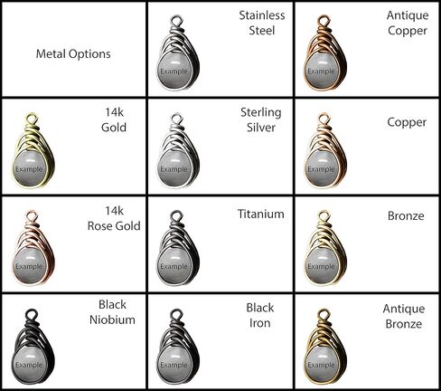 African Bloodstone 6mm Herringbone Pendant in Steel, Copper, Bronze, Black Iron, Titanium, Sterling Silver, 14K Gold, Rose Gold, or Black Niobium Wire (Handmade) March Birthstone Aries Zodiac in Kuwait