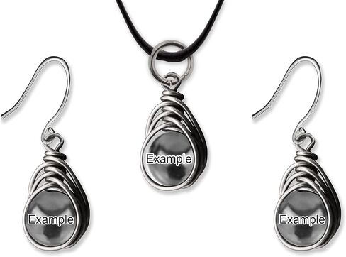 African Bloodstone 6mm Herringbone Pendant in Steel, Copper, Bronze, Black Iron, Titanium, Sterling Silver, 14K Gold, Rose Gold, or Black Niobium Wire (Handmade) March Birthstone Aries Zodiac in Kuwait