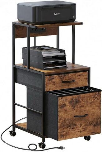 خزانات ملفات 2-Drawer لمكتب المنزل ، وجلدة تقديم مع محطة الشحن ، أو خزانة المكاتب الرأسية مع رف التخزين المفتوح ، وموقف الطابعة مع درج يناسب A4 أو حجم الرسالة للمكتب المنزلي in Kuwait