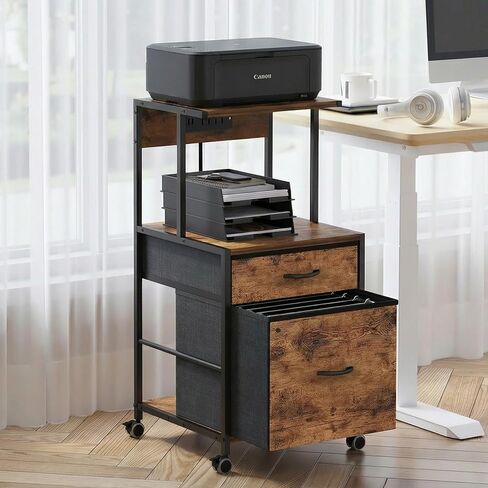 خزانات ملفات 2-Drawer لمكتب المنزل ، وجلدة تقديم مع محطة الشحن ، أو خزانة المكاتب الرأسية مع رف التخزين المفتوح ، وموقف الطابعة مع درج يناسب A4 أو حجم الرسالة للمكتب المنزلي in Kuwait