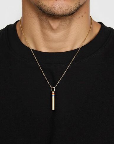 Breathing Free Quit Smoking Necklace - Mens Rhodium Plated Hypoallergenic Meditation Breathe Anxiety Whistle Pendant for Women- Stress Fidget Breathlink Jewelry Present for Adults in Kuwait