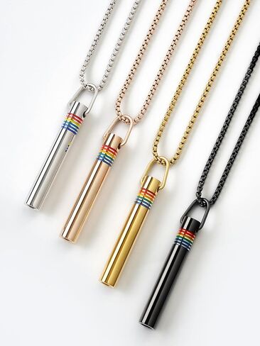 Breathing Free Quit Smoking Necklace - Mens Rhodium Plated Hypoallergenic Meditation Breathe Anxiety Whistle Pendant for Women- Stress Fidget Breathlink Jewelry Present for Adults in Kuwait