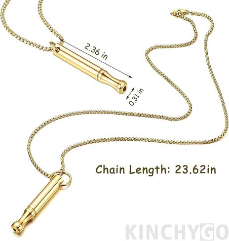 4 Pack Breathing Necklace Stainless Steel Breathe Necklaces for Women Men in Kuwait