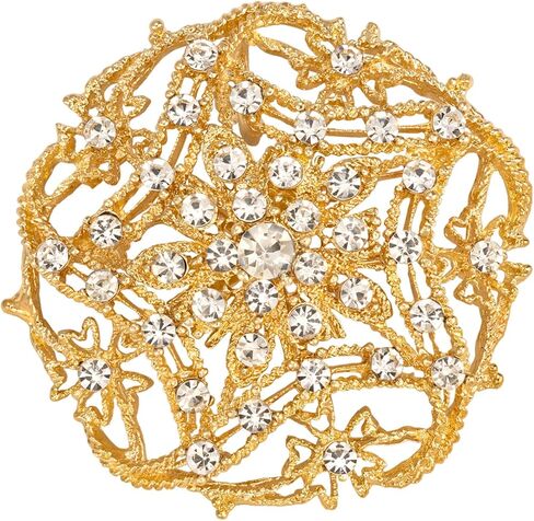 Vintage Style Wedding Party Art Deco Crystal Rhinestone Brooch Pin for Women Grandma Jewelry in Kuwait