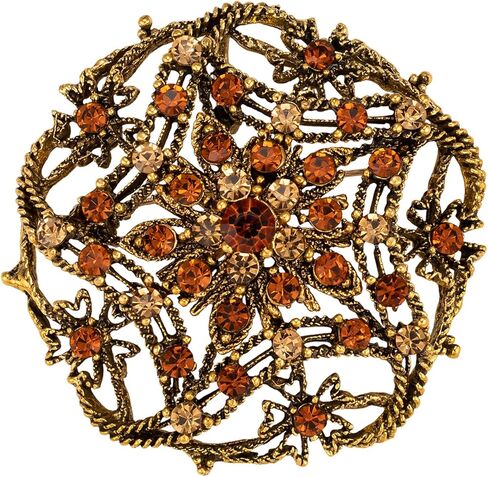 Vintage Style Wedding Party Art Deco Crystal Rhinestone Brooch Pin for Women Grandma Jewelry in Saudi Arabia