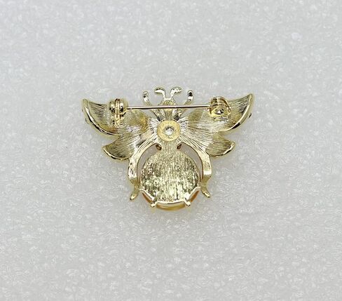 Faship Yellow Rhinestone Crystal Bumble Bee Pin Brooch in Kuwait