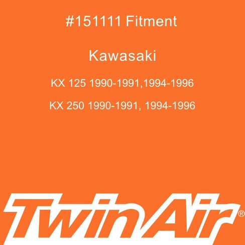 فلتر هواء رغوي مزدوج المرحلة لـ Kawasaki - يناسب KX 125/250 (1990-1991)، KX 125/250 (1994-1996) - فلتر إسفنجي موتوكروس عالي الأداء (MX) (جزء OEM # 11013-1158) in Saudi Arabia