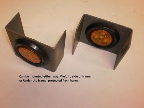 Two Custom Weld On Bracket Mount for 2" Round Sealed Grommet Light LED in Kuwait