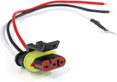 TecNiq T99-0040-6 | AMP-Style 3-Wire Trailer Light Connector (8-Pack) – Pigtail Adapter for LED Tail Lights on Trailers, RVs, and Marine Setups in Kuwait