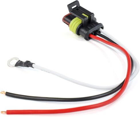 TecNiq T99-0040-6 | AMP-Style 3-Wire Trailer Light Connector (8-Pack) – Pigtail Adapter for LED Tail Lights on Trailers, RVs, and Marine Setups in Kuwait