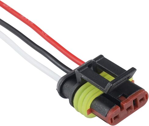 TecNiq T99-0040-6 | AMP-Style 3-Wire Trailer Light Connector (8-Pack) – Pigtail Adapter for LED Tail Lights on Trailers, RVs, and Marine Setups in Kuwait