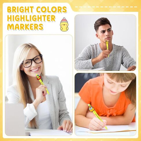 Gueevin 30 Pcs You're Awesome Yellow Highlighter Employee Appreciation Duck Gifts Inspirational Pens for Thank You Duck Lovers Coworkers Teacher Team Staff in Saudi Arabia