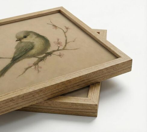 Framed Vintage Sparrow Canvas Wall Art Bird Portrait Wall Decor Picture Beige Rustic Minimalist Poster Print Painting for Rural Farmhouse Living Room And Bedroom Home Decoration in Saudi Arabia