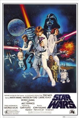 ملصق توقف على الإنترنت Star Wars الحلقة I وII وIII وIV وV وVI - مجموعة ملصقات الفيلم (6 ملصقات أفلام فردية بالحجم الكامل) (مقاس 24 بوصة × 36 بوصة لكل منها) in Kuwait