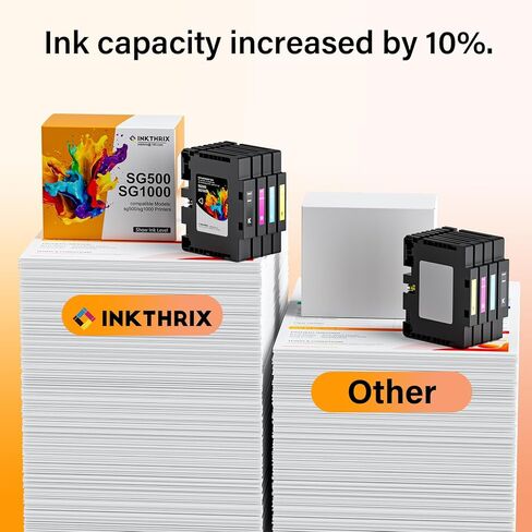 الإصدار 3.09 SG500 خراطيش حبر التسامي متوافقة مع طابعات Sawgrass SG500 SG1000، مع رقائق مستوى النانو، متوافقة مع إصدارات البرامج الثابتة 3.09 وأدناه (BK/C/M/Y، 4 عبوات) in Kuwait