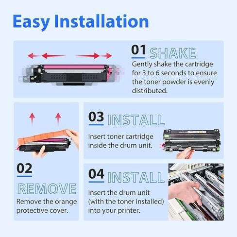 TN227 High Yield Toner Cartridge 4 Pack, DNART Compatible Toner Cartridge Replacement for Brother TN227, TN-227BK/C/M/Y, TN223BK Tn227BK Tn223 Tn-223BK for HL-L3270CDW HL-L3290CDW MFC-L3770CDW Printer in Kuwait
