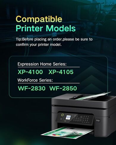 مُعاد تصنيعها لخراطيش الحبر 212XL لطابعة Epson لخراطيش الحبر الأسود Epson 212 XL لطابعات Workforce WF-2850 WF-2830 Expression Home XP-4105 XP-4100 (3 عبوات) in Kuwait