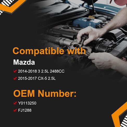 حاقن الوقود FJ1288 مجموعة من 4 قطع متوافقة مع Mazda 3 2014-2018 6 2014-2016 CX-5 2015-2016 CX-9 2016 2.5L L4 GS GT Grand Touring Sport Signature # استبدال الأجزاء PY0113250 in Kuwait