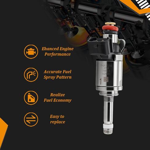 حاقن الوقود FJ1288 مجموعة من 4 قطع متوافقة مع Mazda 3 2014-2018 6 2014-2016 CX-5 2015-2016 CX-9 2016 2.5L L4 GS GT Grand Touring Sport Signature # استبدال الأجزاء PY0113250 in Kuwait