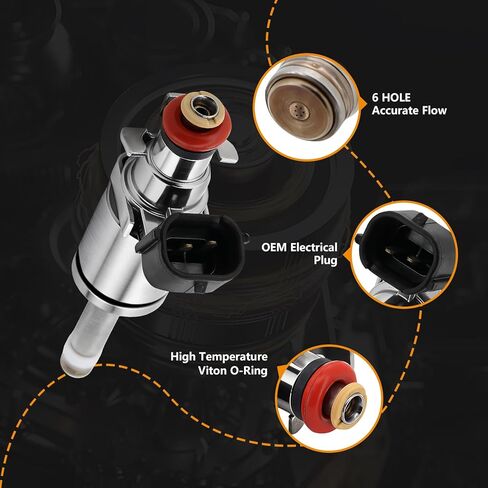 حاقن الوقود FJ1288 مجموعة من 4 قطع متوافقة مع Mazda 3 2014-2018 6 2014-2016 CX-5 2015-2016 CX-9 2016 2.5L L4 GS GT Grand Touring Sport Signature # استبدال الأجزاء PY0113250 in Kuwait