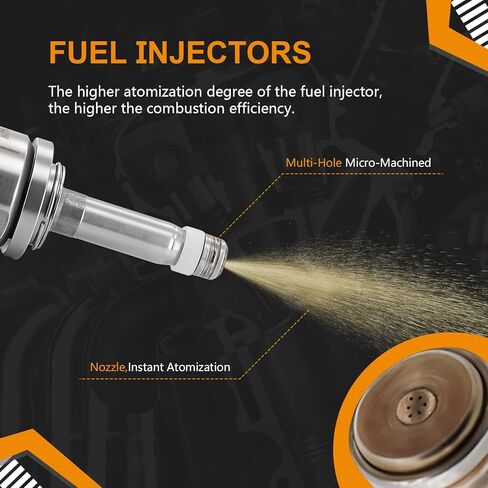 حاقن الوقود FJ1288 مجموعة من 4 قطع متوافقة مع Mazda 3 2014-2018 6 2014-2016 CX-5 2015-2016 CX-9 2016 2.5L L4 GS GT Grand Touring Sport Signature # استبدال الأجزاء PY0113250 in Kuwait