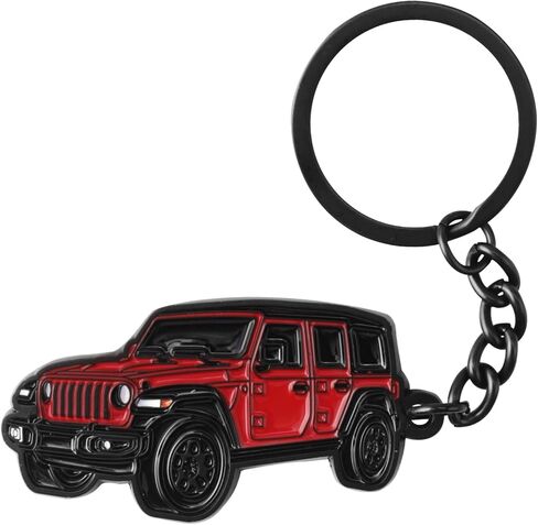 For Wrangler Keychain, Car Kaychain Key Fob Cover Compatible with Wrangler Rubicon Accessories 2023 2024 Metal Key Chains in Kuwait