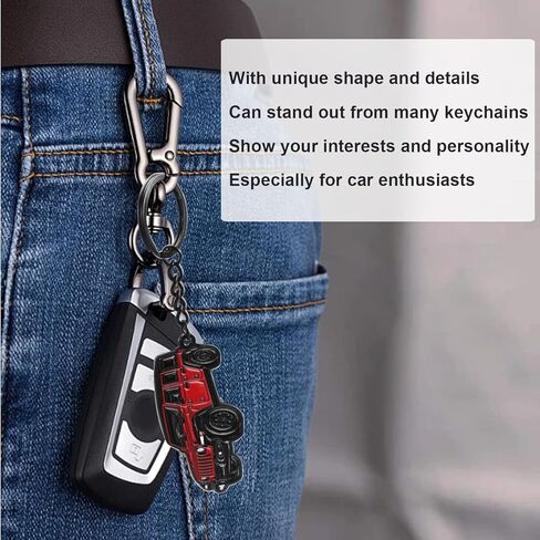 For Wrangler Keychain, Car Kaychain Key Fob Cover Compatible with Wrangler Rubicon Accessories 2023 2024 Metal Key Chains in Kuwait