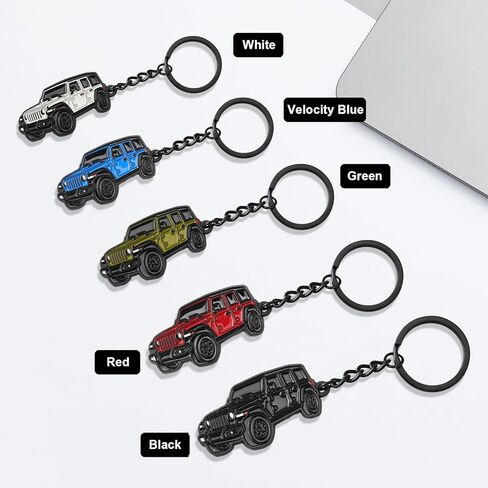 For Wrangler Keychain, Car Kaychain Key Fob Cover Compatible with Wrangler Rubicon Accessories 2023 2024 Metal Key Chains in Kuwait