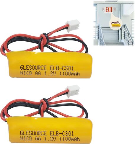 XUNTU 1.2v 1100mAh Ni-CD AA Exit Sign Emergency Light Battery Compatile for EXR EL 122 C4T, Custom 332, Unitech OSA268, ELB-CS01 (4 Pack) in Kuwait