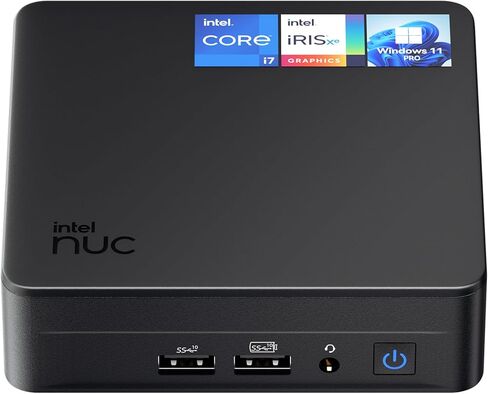 Intel NUC 13 Pro Arena Canyon Mini PC, Core i7-1360P, 32GB RAM, 1TB SSD, Mini Computers Windows 11 Pro for Business Home Office, Support 8K/4K Quad Display/WiFi 6E/BT 5.3/Thunderbolt 4(NUC13ANKi7) in Kuwait