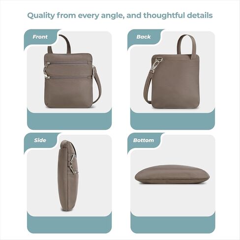 Travelon Anti-theft Classic Slim Double Zip Crossbody in Kuwait