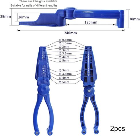 قطعتان من حامل الأظافر للمطرقة، كماشة بلاستيكية، آمنة للأصابع لأظافر المطرقة في كماشة المفاصل المنزلقة، أداة كماشة للمفاصل المنزلقة للبناء المنزلي in Kuwait