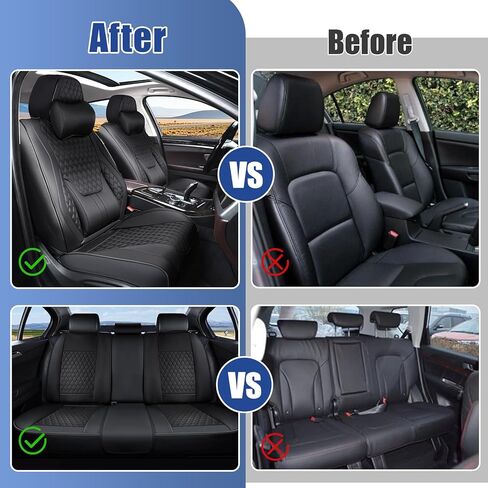 أغطية مقاعد السيارة مع وسادة للرقبة، أغطية أمامية للسيارات، غطاء مقعد السيارة الأمامي، واقي مقعد السيارة مقاوم للماء، وسادة مقعد السيارة الجلدية، أغطية داخلية عالمية لحماية مقاعد معظم السيارات in Kuwait