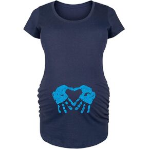 Handprint Heart Boy - Maternity Scoop Neck T-Shirt in Kuwait