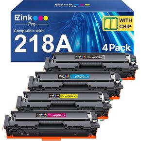 Compatible HP 218A Toner Cartridges 4 Pack with Chip 3301fdw 3301 Compatible for HP 218A 218 218X Toner for HP Color LaserJet pro MFP 3301fdw 3301sdw 3301cdw 3201dw Printer W2180A W2180X High Yield (B in Kuwait